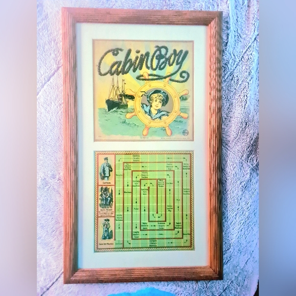 Professionally Framed Cabin Boy Board Game Circa 1901 - Picture 2 of 11